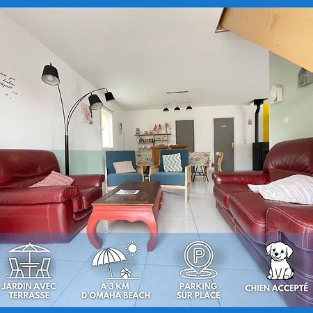 Sweet Omaha Belle Maison Recente Lumineuse Et Cosy Bien Equipee Jardin Clos 15 Mn A Pied Plage Omaha Beach Et Proche De Bayeux & Port En Bessin Saint-Laurent-sur-Mer Buitenkant foto
