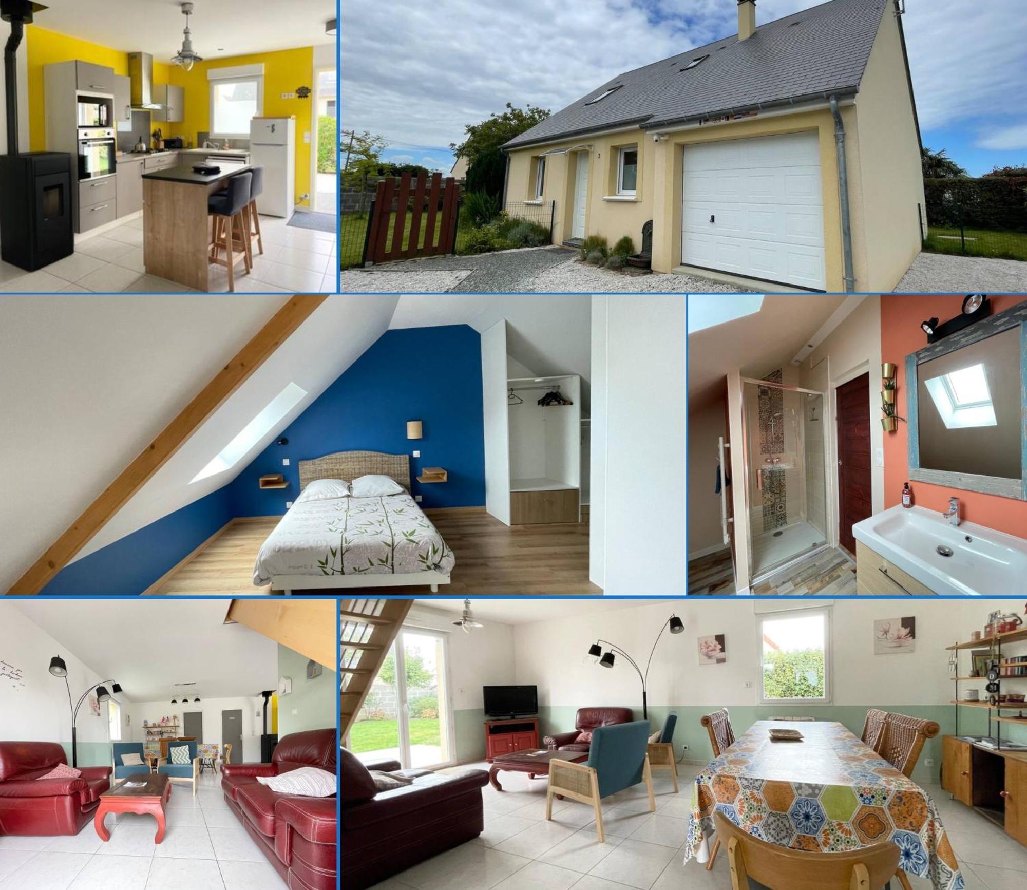 Sweet Omaha Belle Maison Recente Lumineuse Et Cosy Bien Equipee Jardin Clos 15 Mn A Pied Plage Omaha Beach Et Proche De Bayeux & Port En Bessin Saint-Laurent-sur-Mer Buitenkant foto