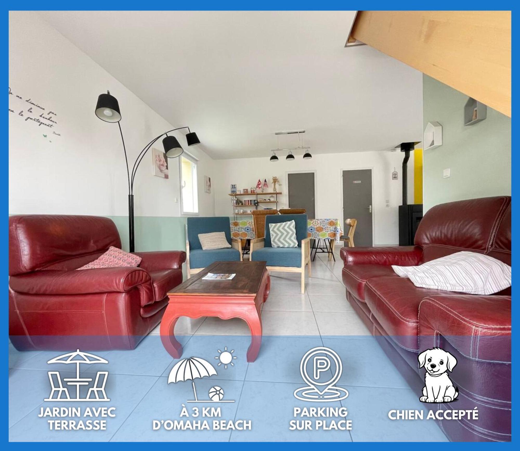 Sweet Omaha Belle Maison Recente Lumineuse Et Cosy Bien Equipee Jardin Clos 15 Mn A Pied Plage Omaha Beach Et Proche De Bayeux & Port En Bessin Saint-Laurent-sur-Mer Buitenkant foto
